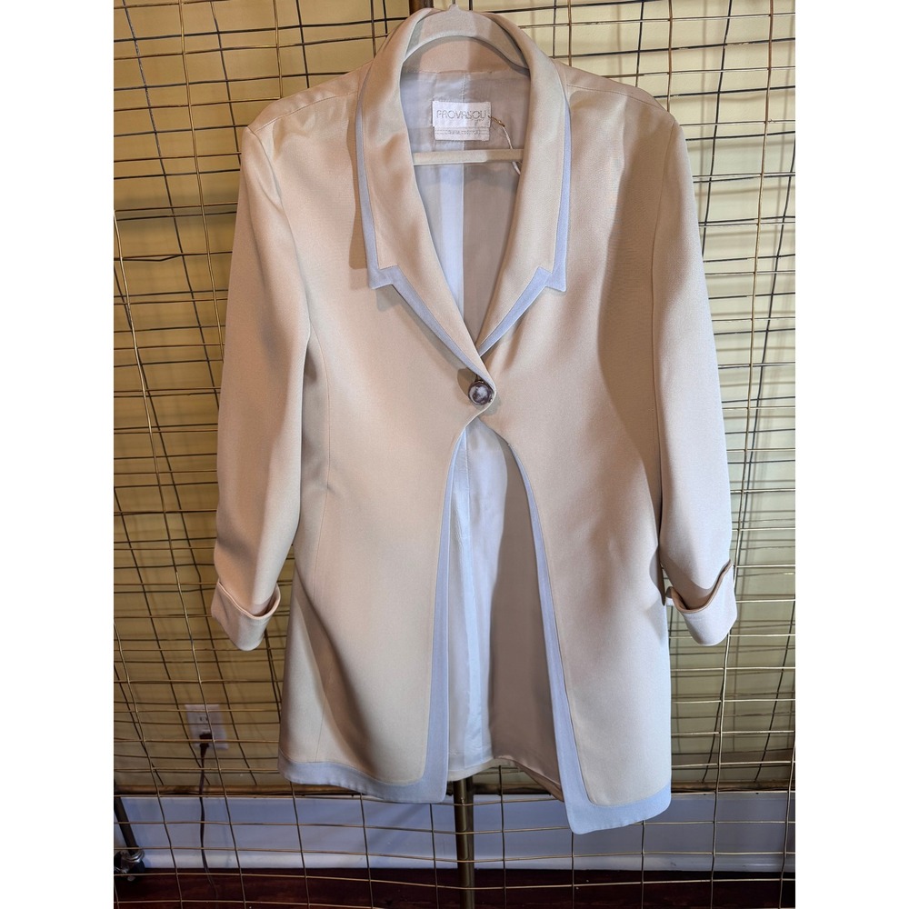 Vintage 90s Provasoli Italian‎ Blazer Jacket Avant Garde Style Silk Size 6 / 8